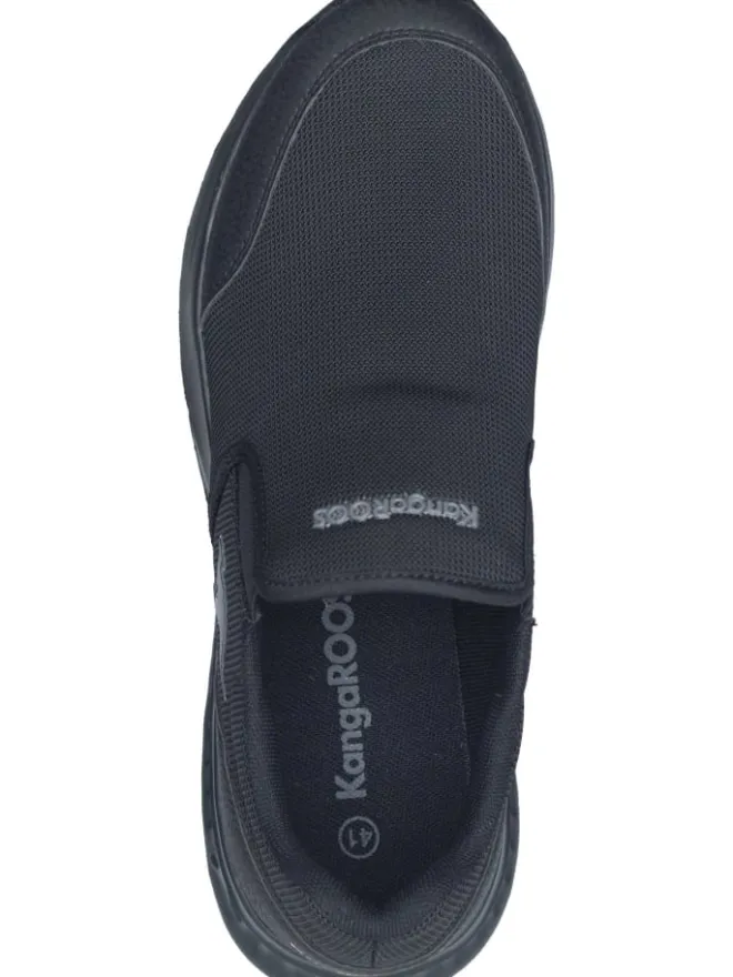 Slipper in jet black/mono>Kangaroos Hot
