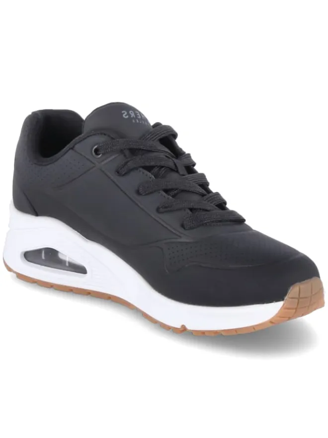 Skechers Schnürschuhe^Slipper in schwarz