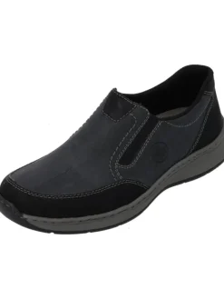 rieker Halbschuhe^Slipper in schwarz/graphit