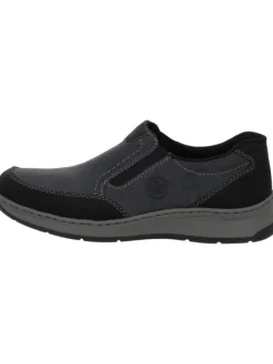 rieker Halbschuhe^Slipper in schwarz/graphit