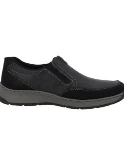 rieker Halbschuhe^Slipper in schwarz/graphit