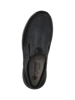 rieker Halbschuhe^Slipper in schwarz/graphit