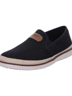 rieker Halbschuhe^Slipper in schwarz/schwarz/nuss