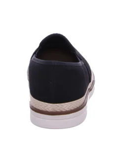 rieker Halbschuhe^Slipper in schwarz/schwarz/nuss
