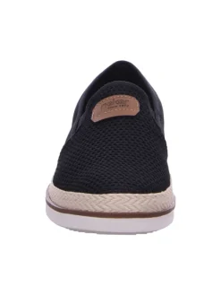 rieker Halbschuhe^Slipper in schwarz/schwarz/nuss