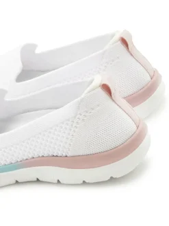 Slipper in weiß/mehrfarbig><noscript><img width=