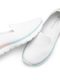 Slipper in weiß/mehrfarbig><noscript><img width=