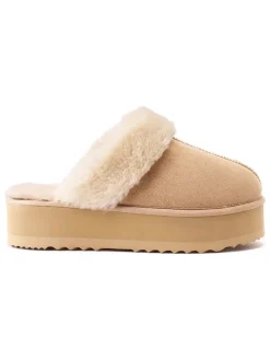 Mandel Halbschuhe^Slipper "Sabina" in Beige