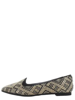Slipper "Tula" in Schwarz/ Beige>Flip Flop New