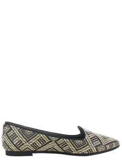 Slipper "Tula" in Schwarz/ Beige>Flip Flop New