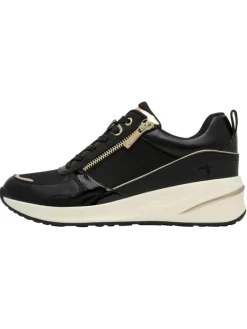 Tamaris Schnürschuhe^Sneaker in BLACK/GOLD