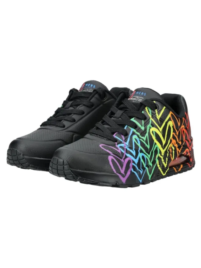 Skechers Sneakers^Sneaker in Schwarz Multi