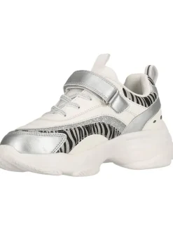 Zigzag Sneakers·Sneakers Low^Sneaker in Weiß/ Silber/ Schwarz