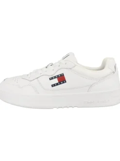 Sneaker low Tommy Jeans Cupsole Leather Essential in weiss>Tommy Hilfiger Clearance