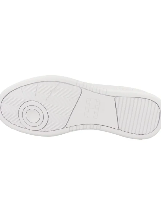 Sneaker low Tommy Jeans Cupsole Leather Essential in weiss>Tommy Hilfiger Clearance