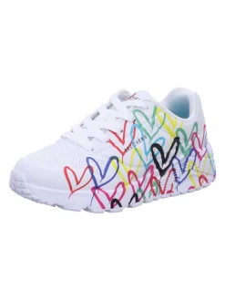 Skechers Halbschuhe·Slipper^Sneaker UNO LITE - SPREAD THE LOVE in Weiß/bunt