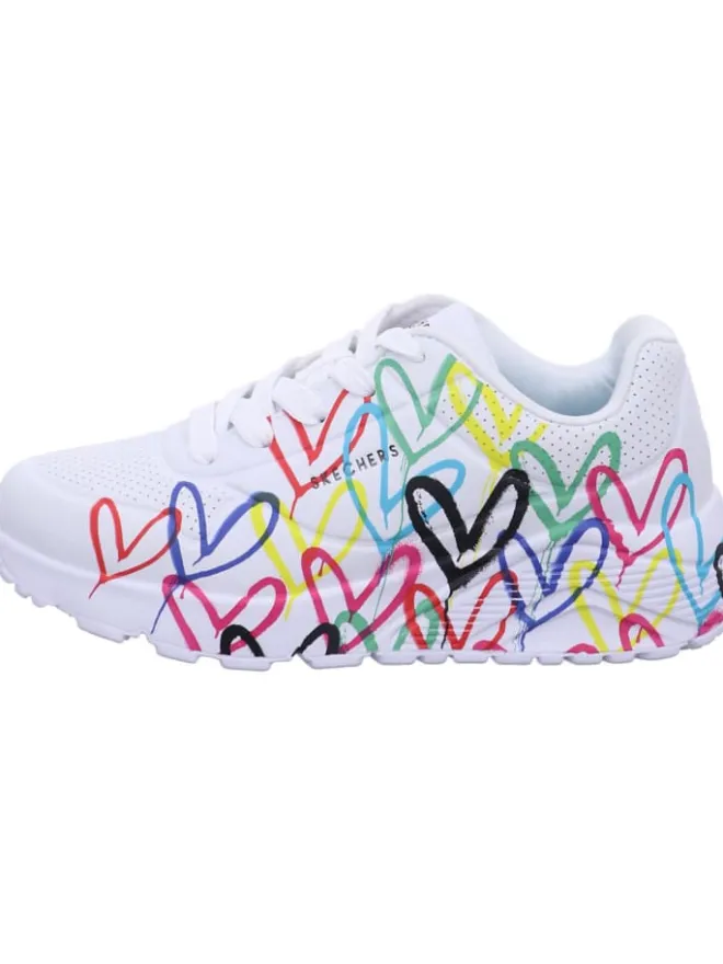 Skechers Halbschuhe·Slipper^Sneaker UNO LITE - SPREAD THE LOVE in Weiß/bunt