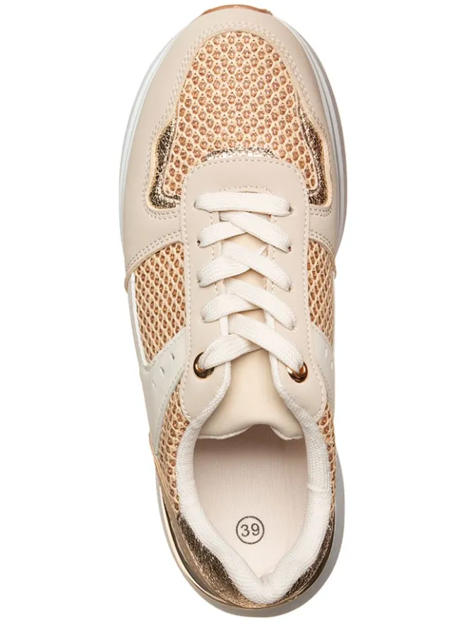 Sneakers in Beige/ Gold>Sixth Sens Best