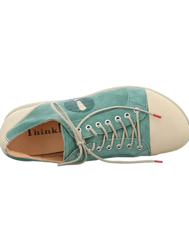Think! Schnürschuhe^Sneakers in Creme/ Türkis
