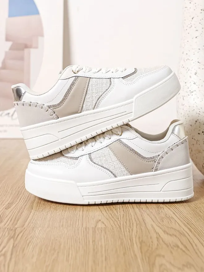 Sneakers in Creme/ Weiß/ Beige>Sixth Sens Sale