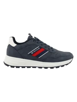 Tom Tailor Schnürschuhe^Sneakers in Dunkelblau/ Weiß/ Rot