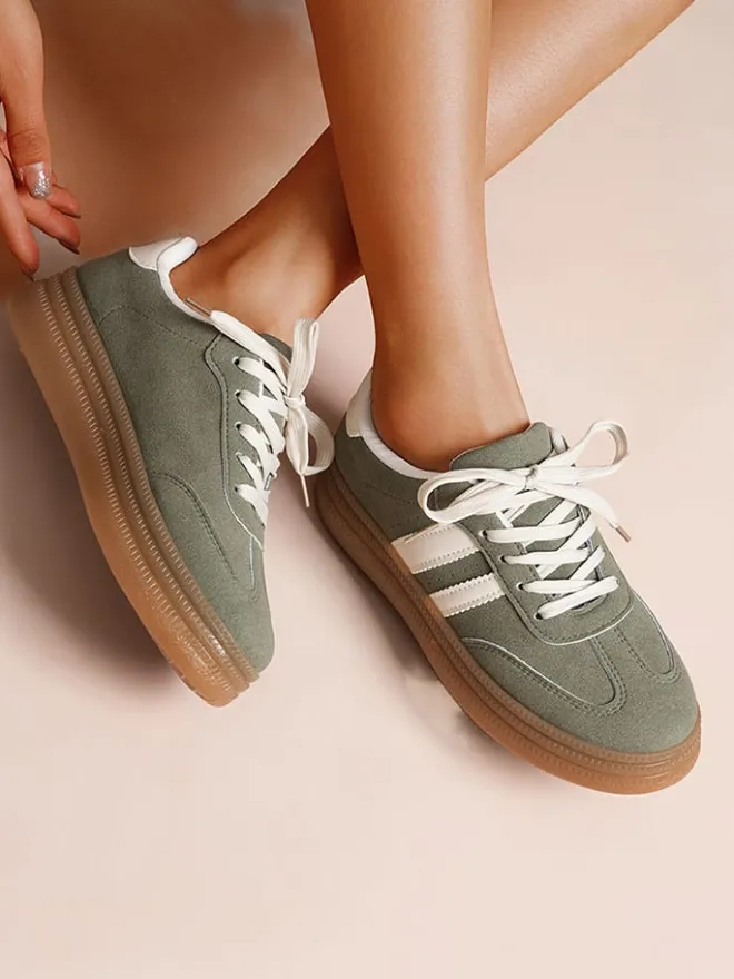 Foreverfolie Sneakers^Sneakers in Grün/ Weiß