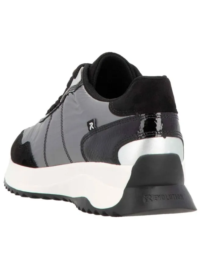 Sneakers in Schwarz/ Silber>rieker Discount