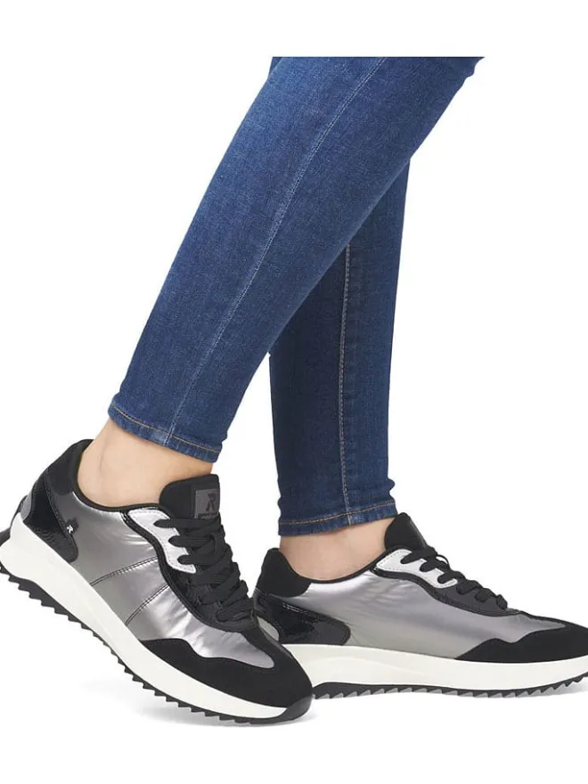 Sneakers in Schwarz/ Silber>rieker Discount