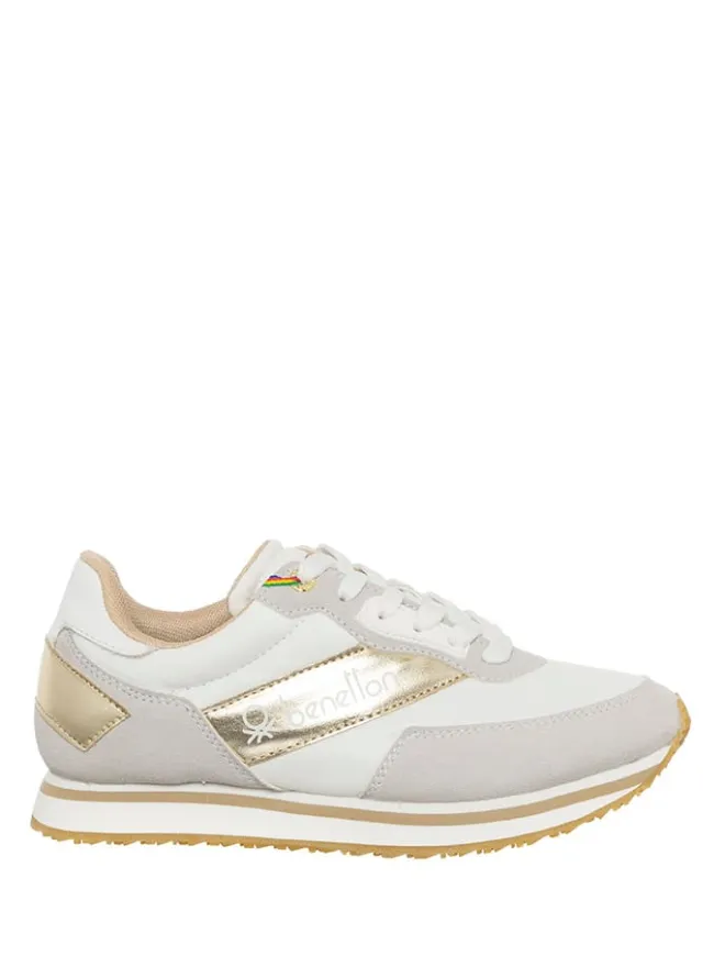 Sneakers in Weiß/ Grau/ Gold>Benetton Online