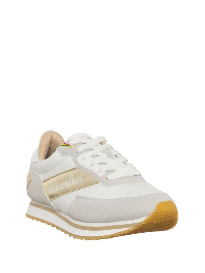Sneakers in Weiß/ Grau/ Gold>Benetton Online