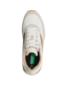 Sneakers in Weiß/ Grau/ Gold><noscript><img width=