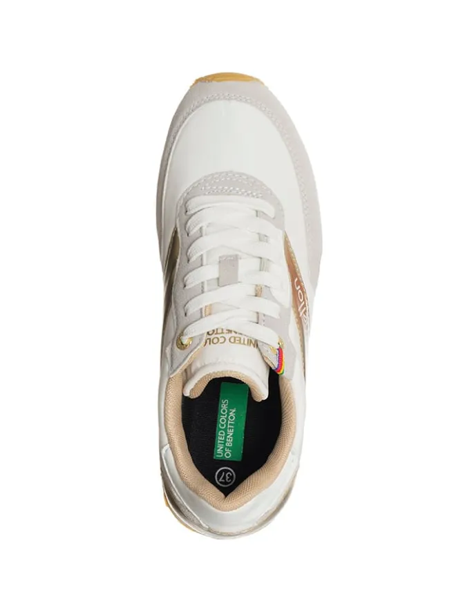 Sneakers in Weiß/ Grau/ Gold>Benetton Online