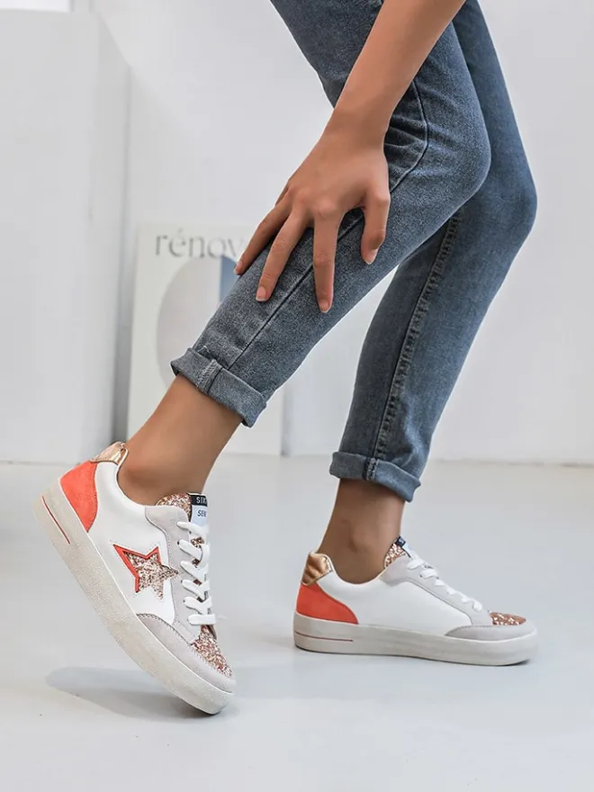 Sixth Sens Sneakers^Sneakers in Weiß/ Rosa/ Rot