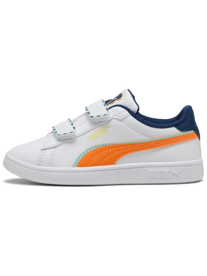Sneakers " Smash 3.0 Playdate" in Weiß/ Orange/ Dunkelblau>Puma Outlet