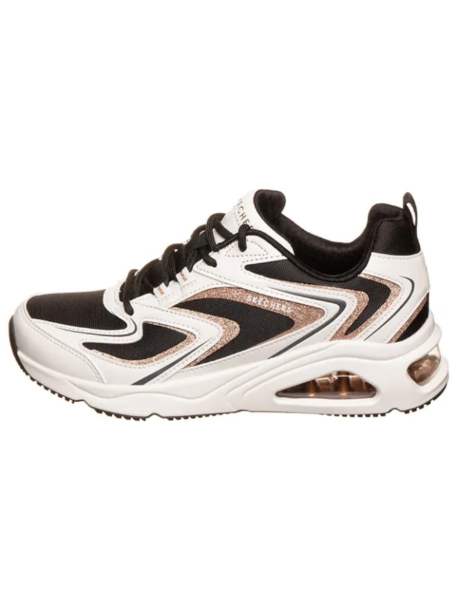 Skechers Sneakers^Sneakers "Tres-Air UNO" in Weiß/ Schwarz/ Gold