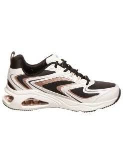 Skechers Sneakers^Sneakers "Tres-Air UNO" in Weiß/ Schwarz/ Gold