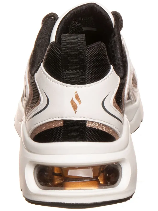Skechers Sneakers^Sneakers "Tres-Air UNO" in Weiß/ Schwarz/ Gold