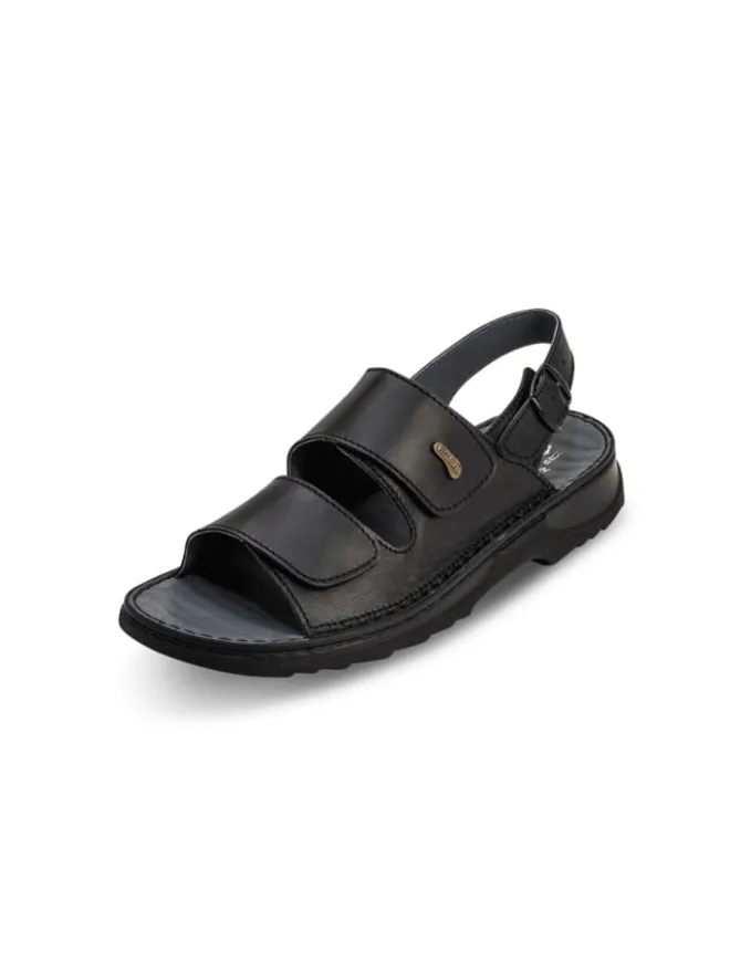 Softnappaleder Sandalen in schwarz>VITAFORM Hot