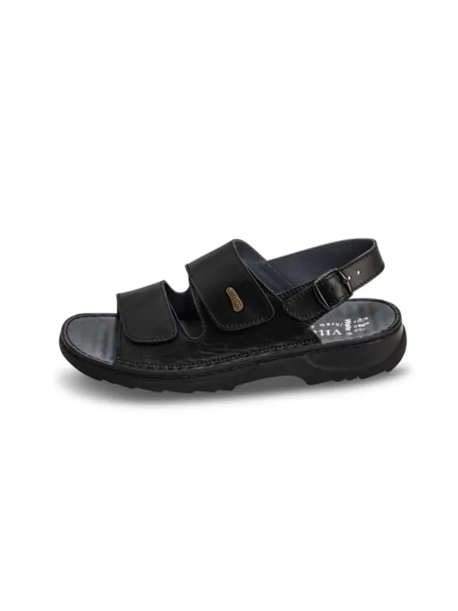 Softnappaleder Sandalen in schwarz>VITAFORM Hot