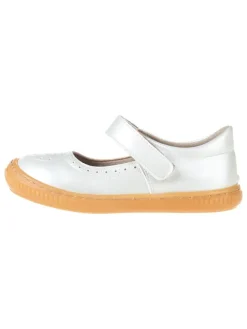 Spangenballerinas in Silber/ Weiß>kmins New