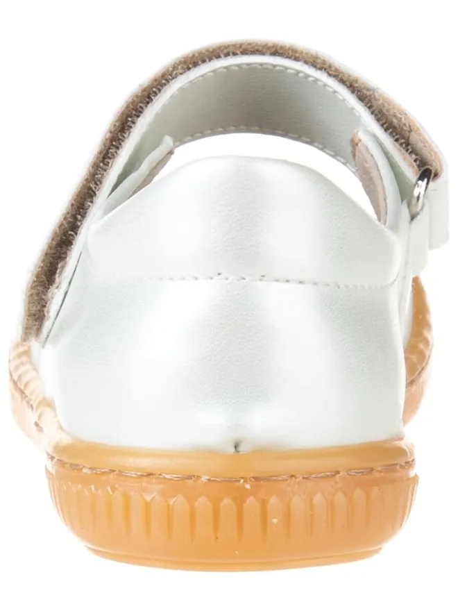 Spangenballerinas in Silber/ Weiß>kmins New