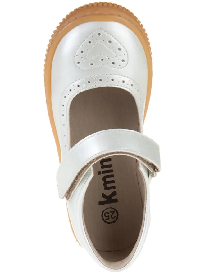 Spangenballerinas in Silber/ Weiß>kmins New