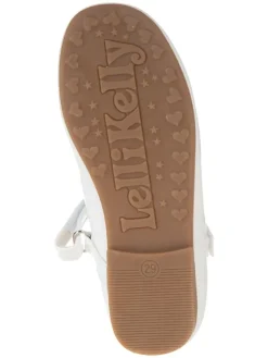 Spangenballerinas in Weiß><noscript><img width=