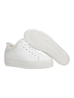 Sportliche Schnürschuhe in Weiß><noscript><img width=