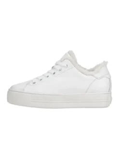 Sportliche Schnürschuhe in Weiß><noscript><img width=
