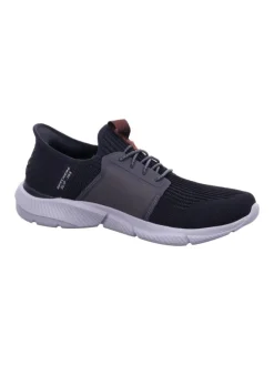 Sportliche Slipper in Schwarz><noscript><img width=