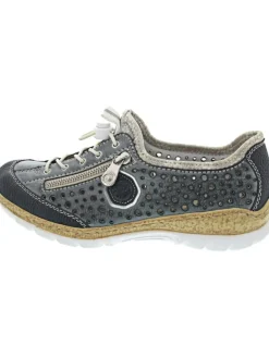 rieker Schnürschuhe^sportlicher Schnürer Blau