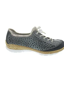 rieker Schnürschuhe^sportlicher Schnürer Blau