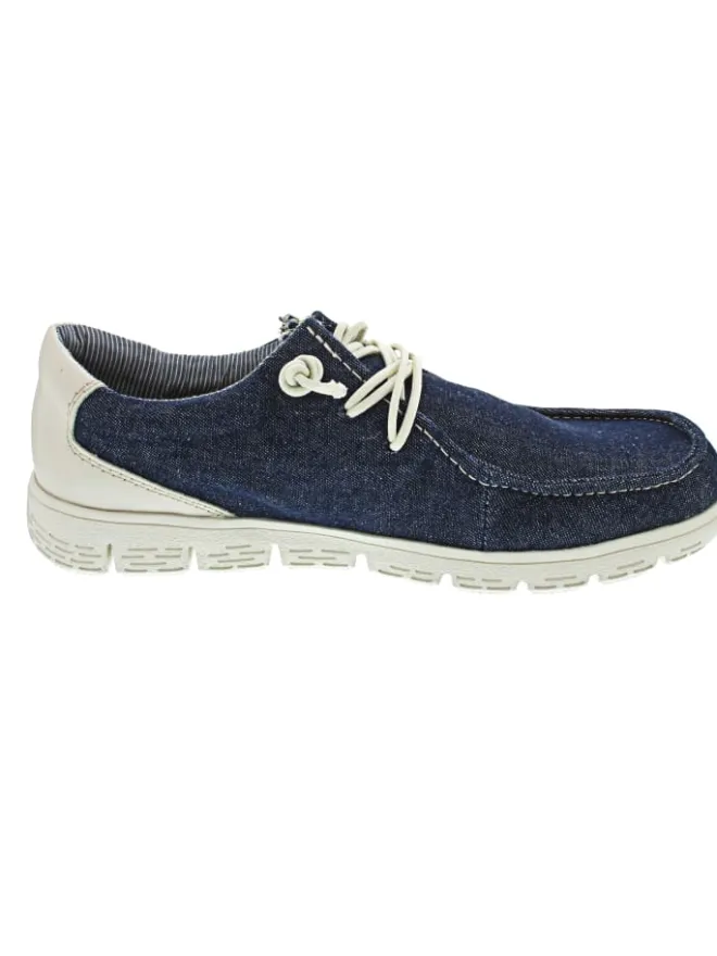 sportlicher Schnürer Blau>rieker Outlet