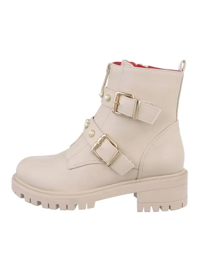 Stiefelette in Beige>Ital-Design New